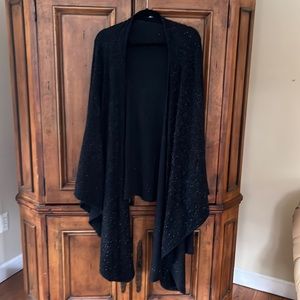 One Size Fits All Black Dressy Cape